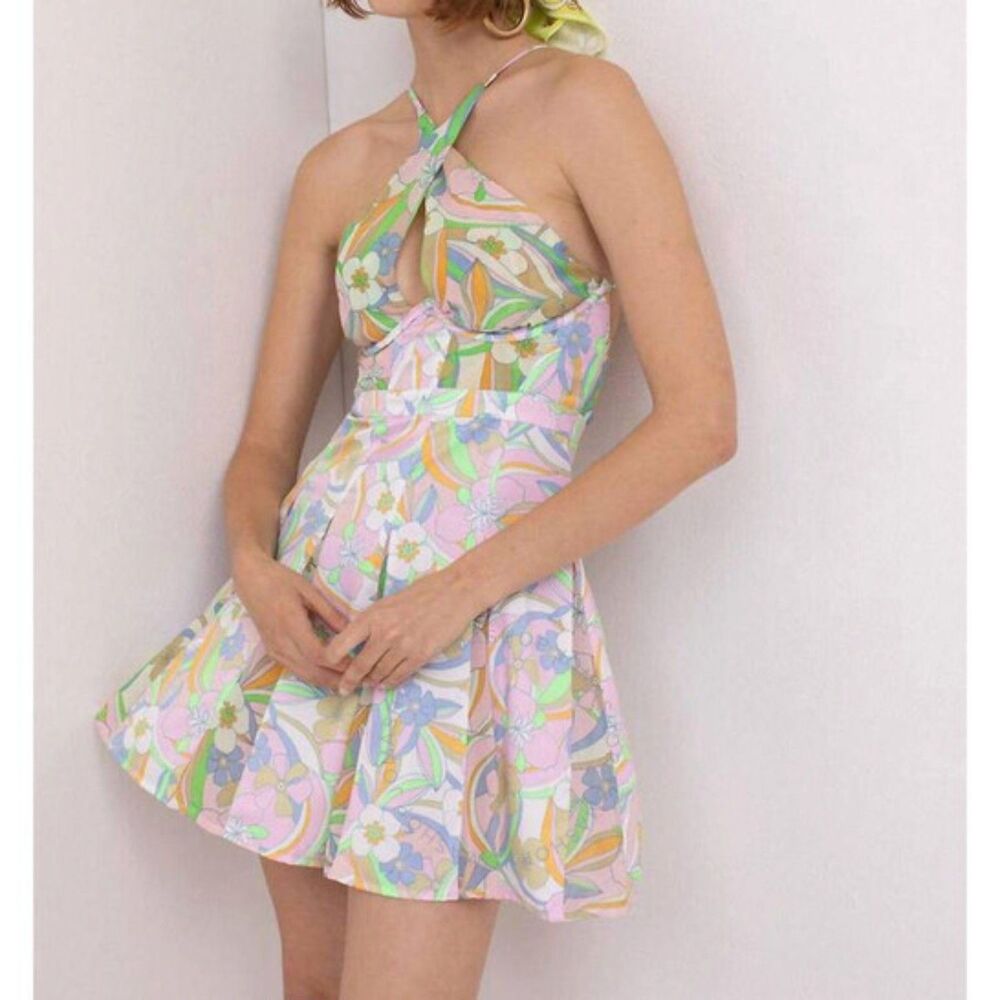 For Love and Lemons Guinevere Dress Large NWT HOCO Homecoming Groovy 60s retro